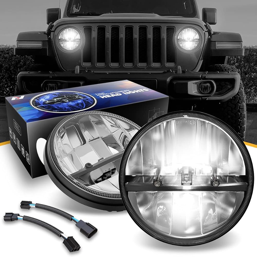 MAN WITH A MISSION　WOLF-TEC LIGHT JK NUVISION LIGHTING NVL-HL-002 7 inches LED Headlight High Low